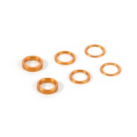 375090-O - Set of Alu Shims (0.5mm 1.0mm 2.0mm) - Orange