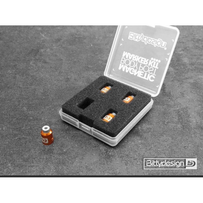 BDBPMK10-O - Body Post Marker kit ORANGE - 1/10 scale Model Cars