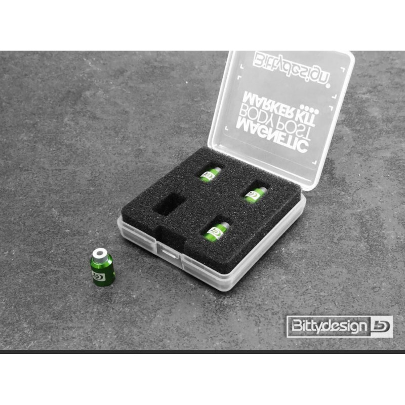 BDBPMK10-G - Body Post Marker kit GREEN - 1/10 scale Model Cars