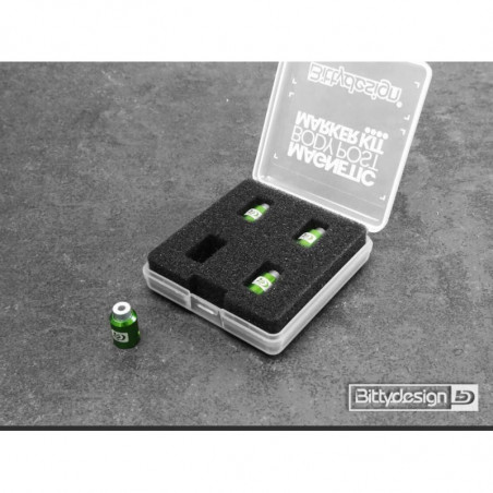 BDBPMK10-G - Body Post Marker kit GREEN - 1/10 scale Model Cars