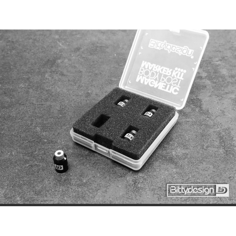 BDBPMK10-B - Body Post Marker kit BLACK- 1/10 scale Model Cars