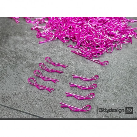 BDBC-8P - 1/10 Body Clips Kit 8pcs (4x Left + 4x Right) - PINK