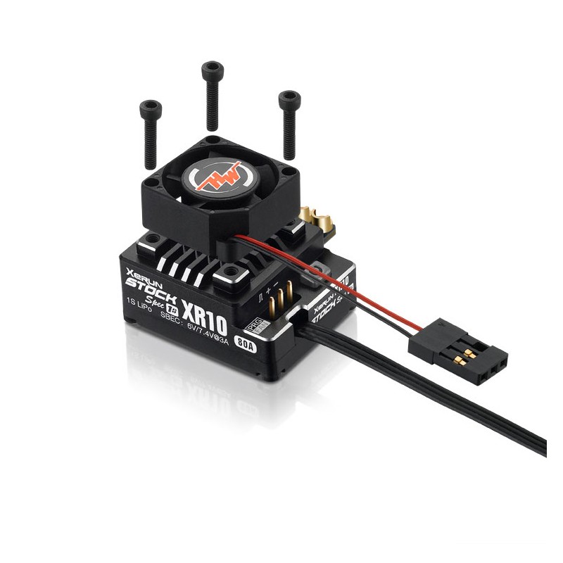 HW30112751 - Xerun XR10 Stock Spec Brushless ESC 80A, 1s LiPo, BEC 3A
