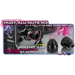 109460 - Alu Nut M3 for 1/10 & 1/12 Pan Car Set-up System (2)