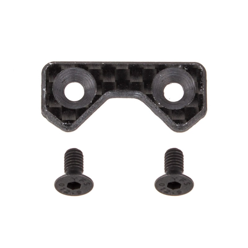 AE91916 - FT RC10B6 One-Piece Front Wing Button, carbon fiber