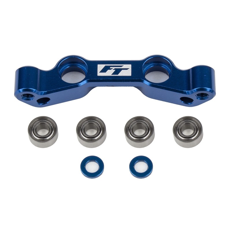 AE91984 - RC10B6.4 FT Steering Rack, blue aluminum