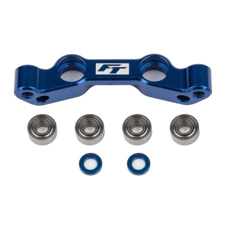 AE91984 - RC10B6.4 FT Steering Rack, blue aluminum