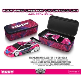 199181-H - HUDY HARD CASE - 440x220x115MM - 1/10 ON-ROAD CAR