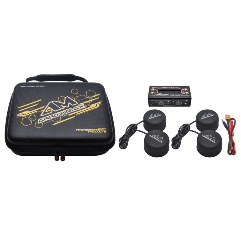 AM-174010 - Tyre Warmer (1/10th) & Batt Warmer With Bag Black Golden