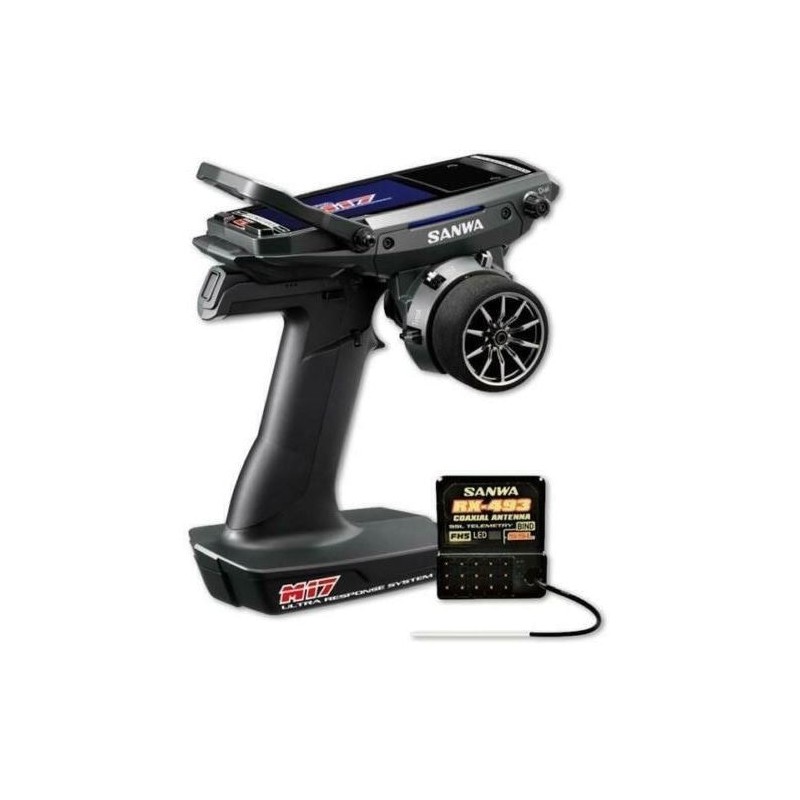 SA101A32483A - Radio Sanwa M17 + ricevente RX493i + LIPO TX installata