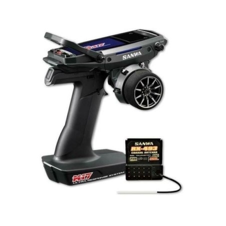 SA101A32483A - Radio Sanwa M17 + ricevente RX493i + LIPO TX installata