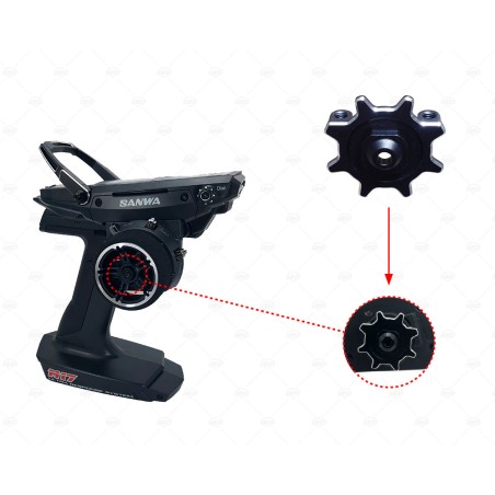 SA191A04602A  - Sanwa M17 Tuning Aluminum Steering Base