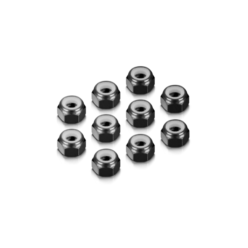 296540-K - ALU NUT M4 - BLACK (10)