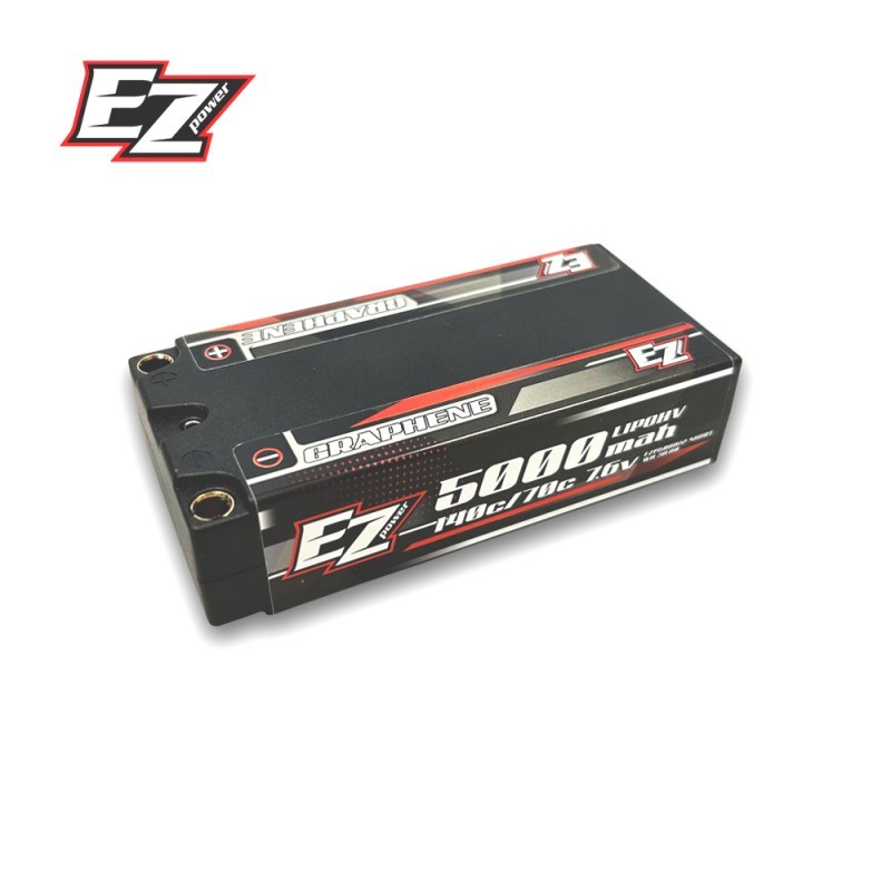 EZP5000/2-SHORT - LIPO SHORTY 5000MAH 7,6V 2S 140/70C HV GRAPHENE - 5MM