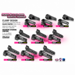 293403 - ALU CLAMP SERVO HORN - FUTABA - OFFSET - 25T