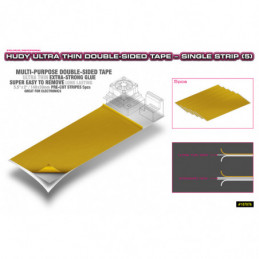 107876 - HUDY ULTRA THIN DOUBLE-SIDED TAPE - SINGLE STRIP (5)
