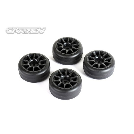 NBA329 - CARTEN M-Drift Tires+Wheels 10 Spoke Black +1mm (4PCS)