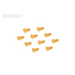 GBH2508 - CARTEN Screw Set 12.9- BH M2,5x8(Gold Coating) (10)