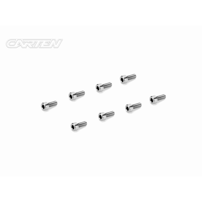TCH0308 - CARTEN Titanium Screw Set Cap Head Ti6-4 CNC M3x8 (8)