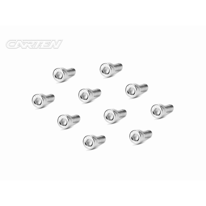 SCH0308 - CARTEN Screw Set  12.9- CH M3x8(Nickel Coating) (10)