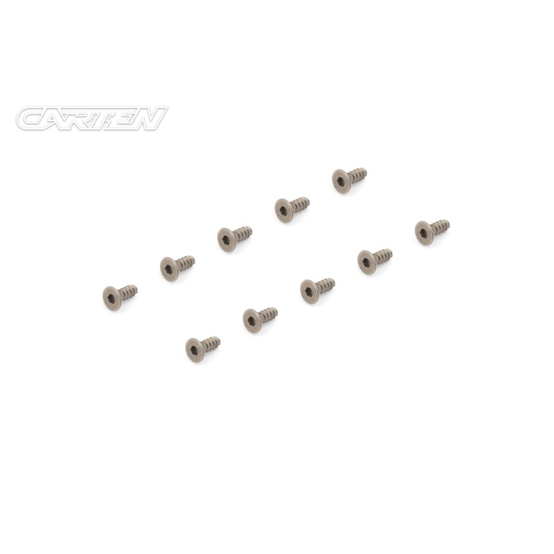 TPFH306 - CARTEN Titanium Gr-2 Self Tapping Screw Set FH 3x6mm (10)