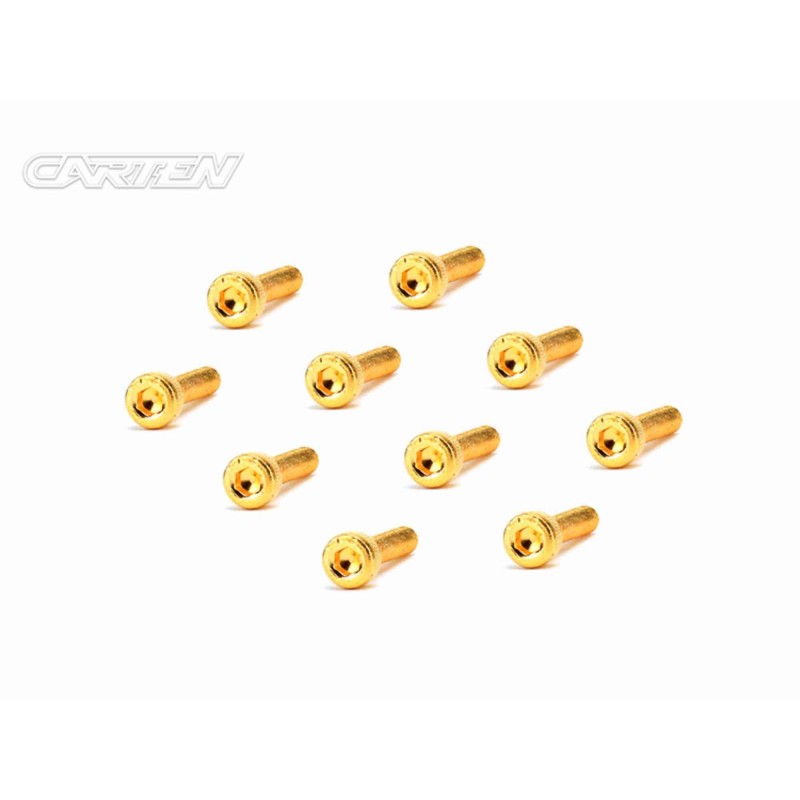 GCH0316 - CARTEN Screw Set  12.9- CH M3x16(Gold Coating) (10)