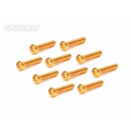 GBH0325 - CARTEN Screw Set 12.9- BH M3x25(Gold Coating) (10)