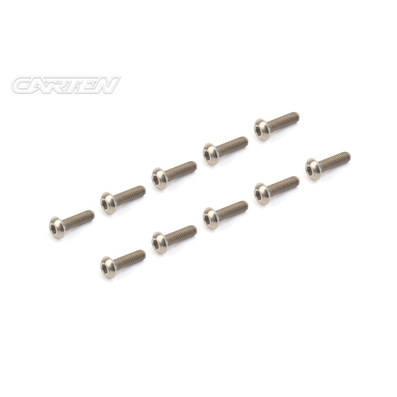 PBH314 - CARTEN Titanium Gr-2 Screw Set BH M3x14mm (10)