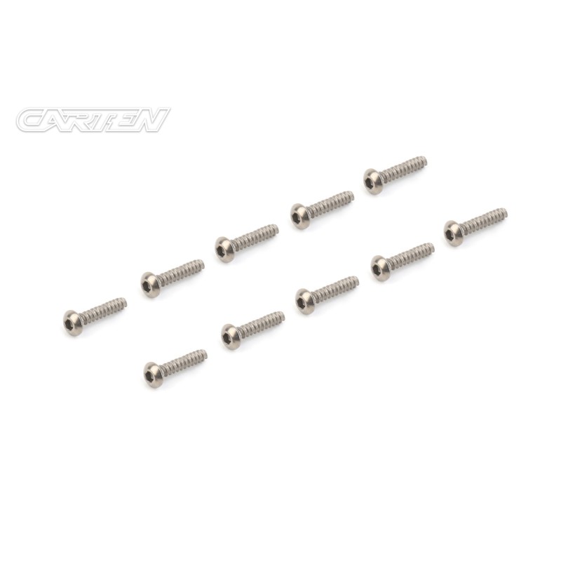 TPBH315 - CARTEN Titanium Gr-2 Self Tapping Screw Set BH 3x15mm (10)