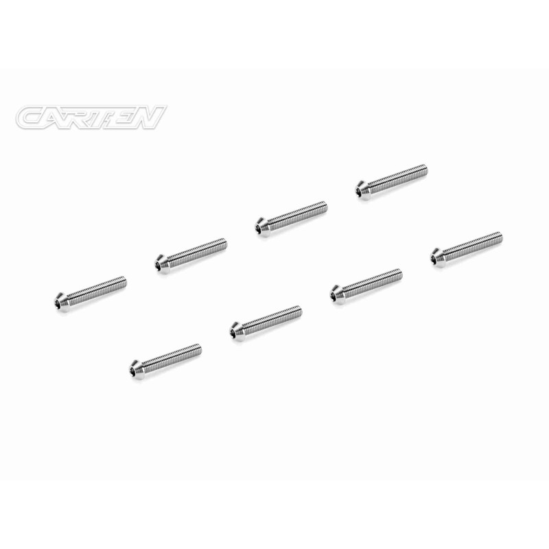 TCO0318 - CARTEN Titanium Screw Set Ti6-4 CNC CO M3x18 (8)