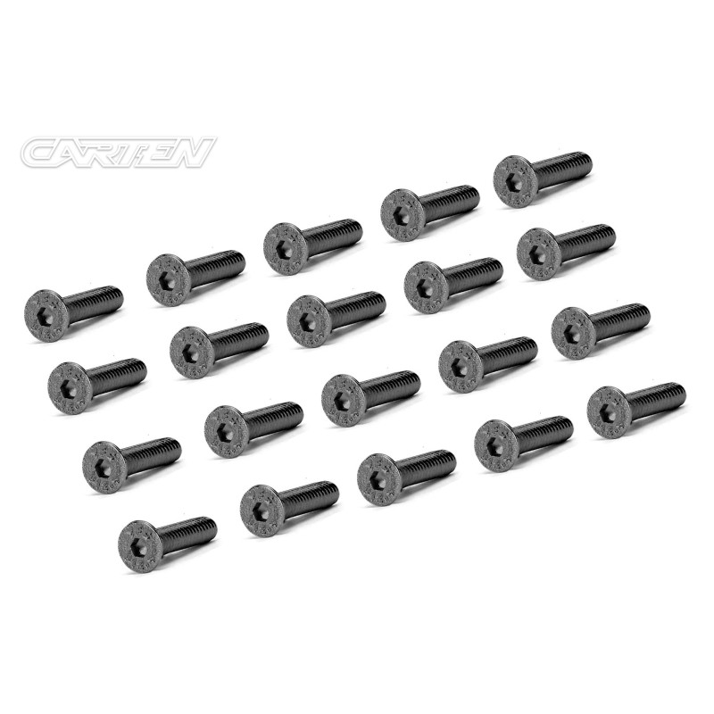BFH0316 - CARTEN Screw Set  12.9- FH M3x16(Black Nickel Coating) (20)