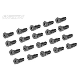 BFH0316 - CARTEN Screw Set  12.9- FH M3x16(Black Nickel Coating) (20)