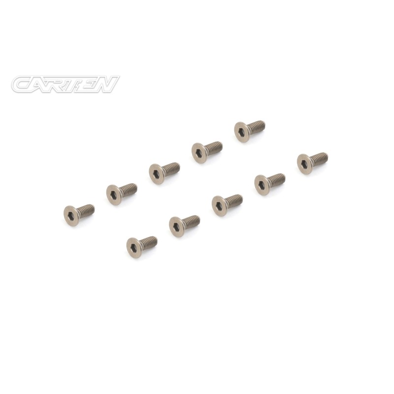 PFH308 - CARTEN Titanium Gr-2 Screw Set M3x8mm (10)