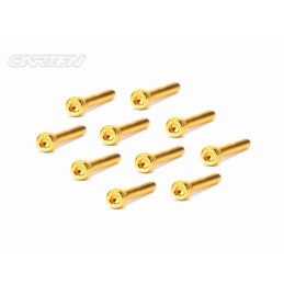GCH0325 - CARTEN Screw Set  12.9- CH M3x25(Gold Coating) (10)