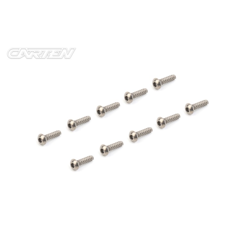 TPBH312 - CARTEN Titanium Gr-2 Self Tapping Screw Set BH 3x12mm (10)