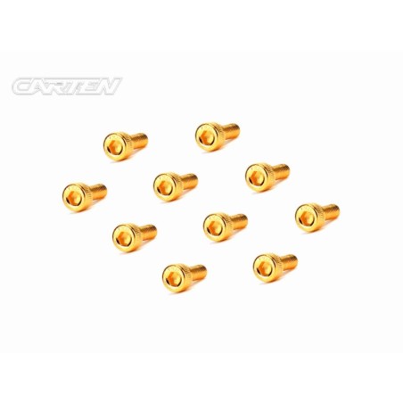 GCH0308 - CARTEN Screw Set  12.9- CH M3x8(Gold Coating) (10)