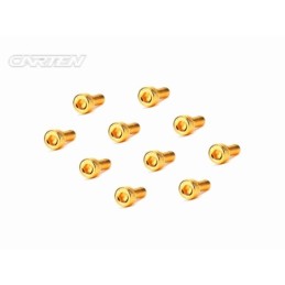 GCH0308 - CARTEN Screw Set  12.9- CH M3x8(Gold Coating) (10)