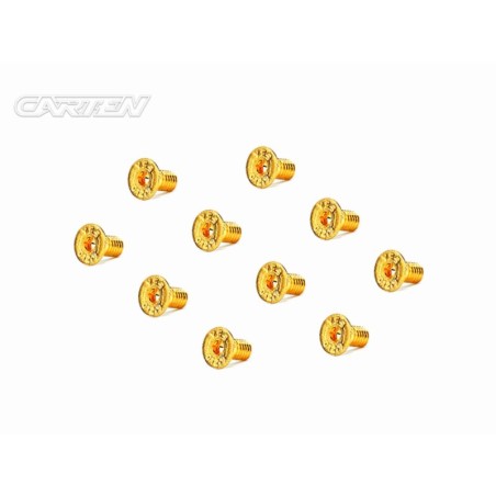 GFH0408 - CARTEN Screw Set  12.9- FH M4x8(Gold Coating) (10)