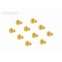 GFH0408 - CARTEN Screw Set  12.9- FH M4x8(Gold Coating) (10)