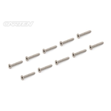 TPFH320 - CARTEN Titanium Gr-2 Self Tapping Screw Set FH 3x20mm (10)