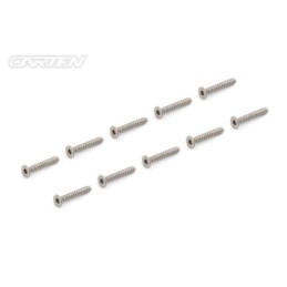TPFH320 - CARTEN Titanium Gr-2 Self Tapping Screw Set FH 3x20mm (10)