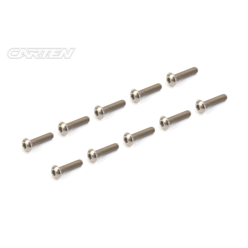 PBH316 - CARTEN Titanium Gr-2 Screw Set BH M3x16mm (10)
