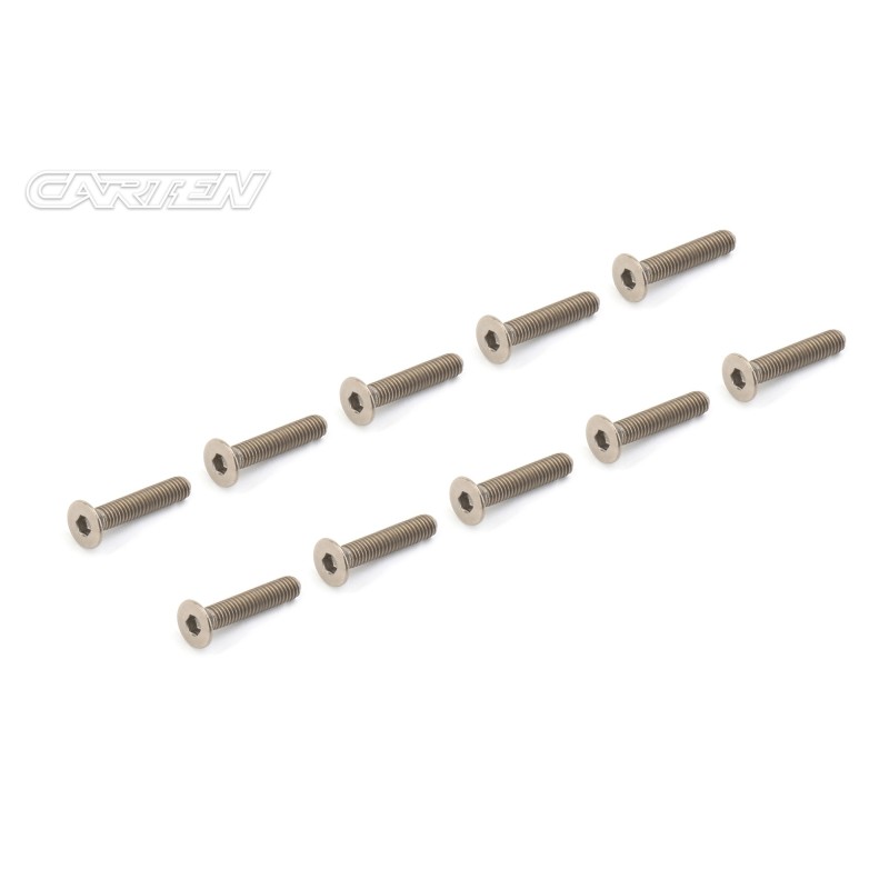 PFH318 - CARTEN Titanium Gr-2 Screw Set M3x18mm (10)