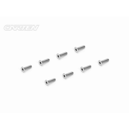 TFH0312 - CARTEN Titanium Screw Set Ti6-4 CNC FH M3x12 (8)