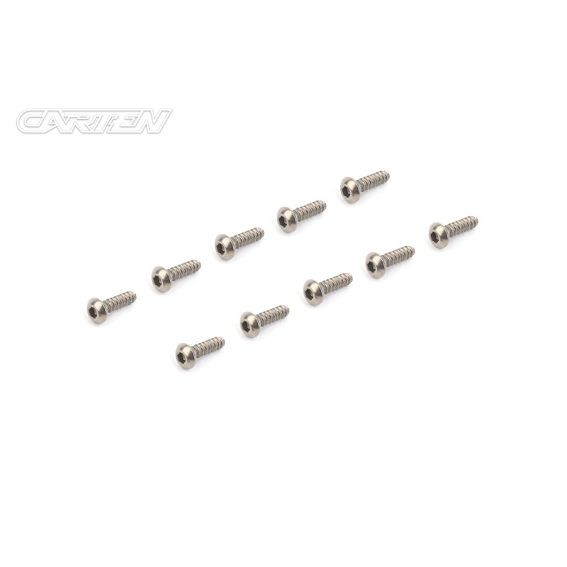 TPBH310 - CARTEN Titanium Gr-2 Self Tapping Screw Set BH 3x10mm (10)