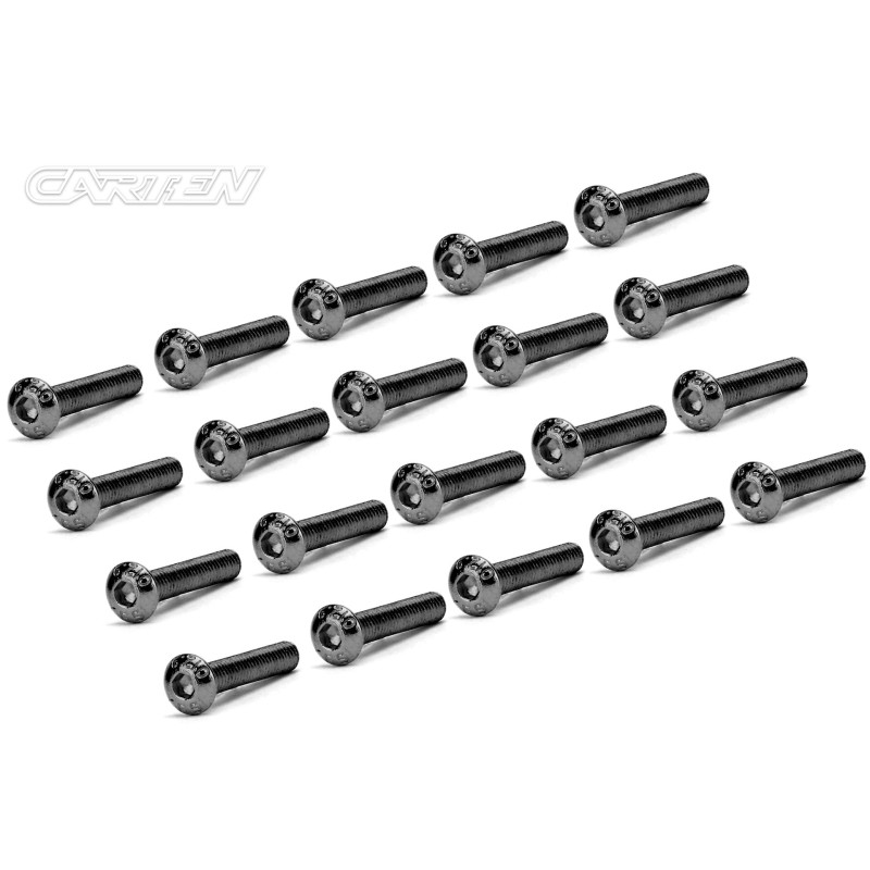 BBH0316 - CARTEN Screw Set 12.9- BH M3x16(Black Nickel Coating) (20)