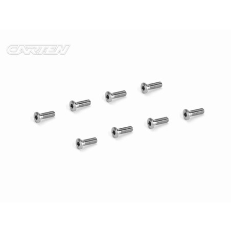 TTH0310 - CARTEN Titanium Screw Set Thin Head Ti6-4 CNC M3x10 (8)