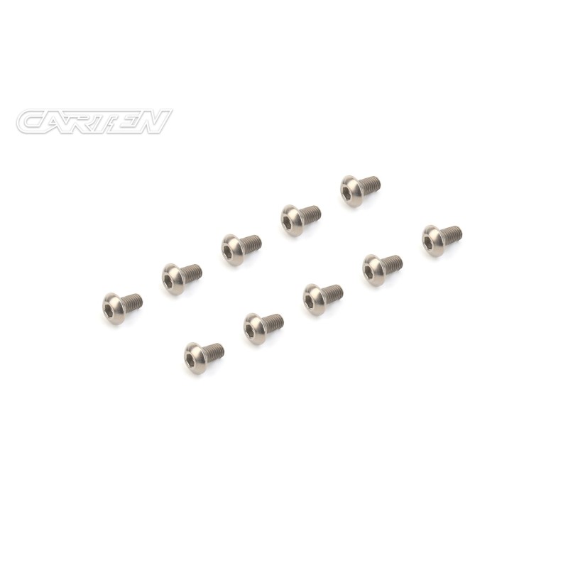 PBH306 - CARTEN Titanium Gr-2 Screw Set BH M3x6mm (10)