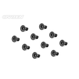 BFH0408 - CARTEN Screw Set  12.9- FH M4x8(Black Nickel Coating) (10)