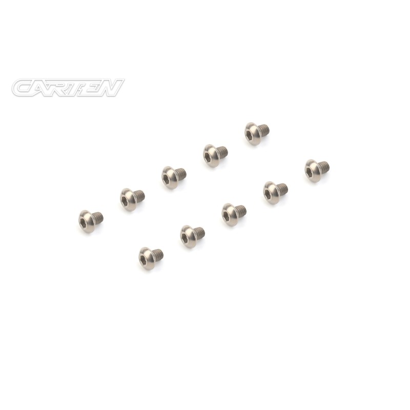 PBH305 - CARTEN Titanium Gr-2 Screw Set BH M3x5mm (10)